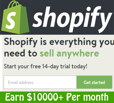 Shopify Free 14 days Trial 