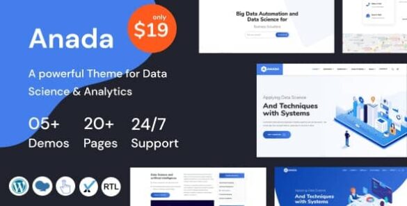 Anada Theme - Data Science & Analytics Saas WordPress Theme