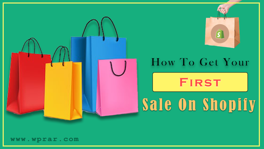 first sale on shopify