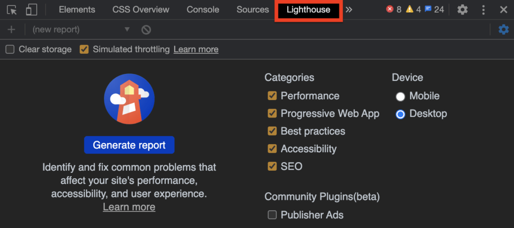 lighthouse performance turning plugin