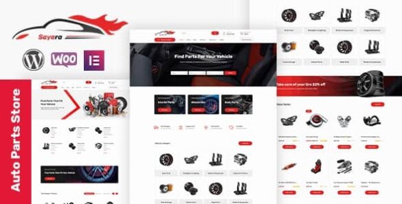 Sayara Auto parts store WooCommerce WordPress theme