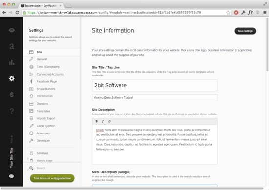 Squarespace CMS