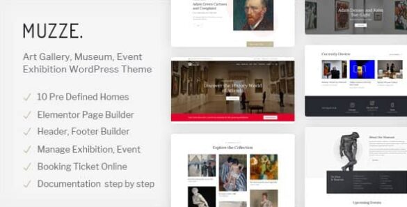 Muzze Museum Art Gallery Exhibition WordPress Theme